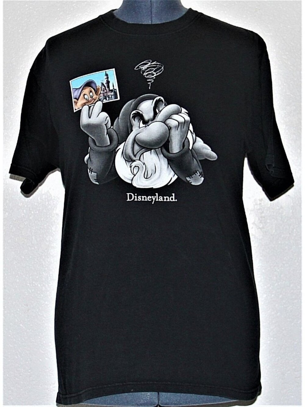 Disneyland Resort Grumpy T-Shirt Black Large Cotton